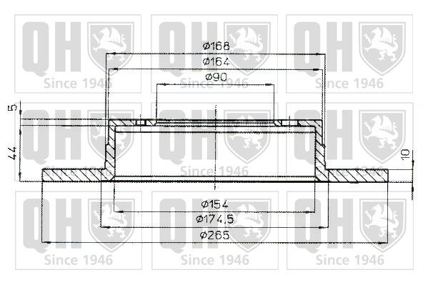 QUINTON HAZELL Тормозной диск BDC4381